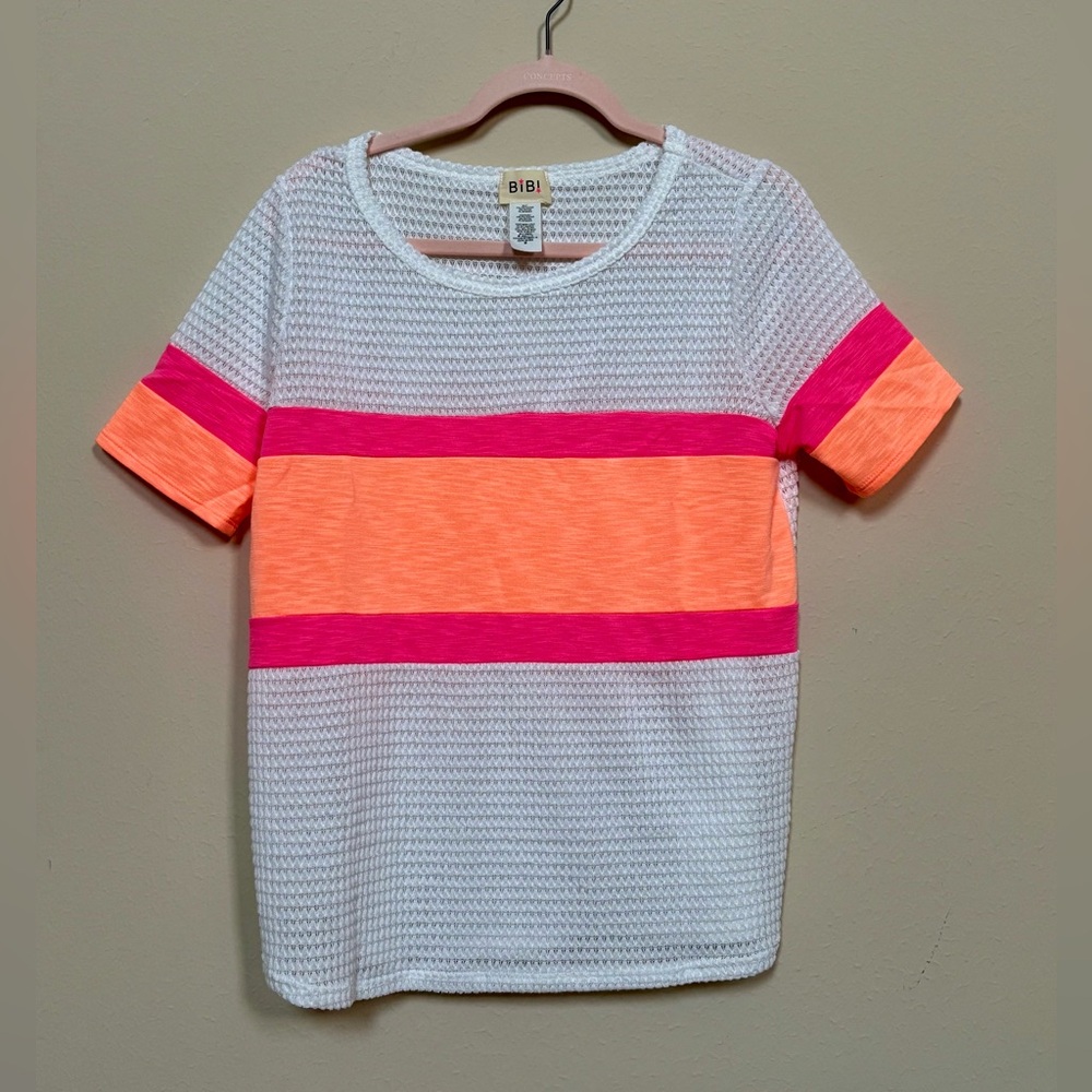 BiBi Waffle White Knit Top NWOT